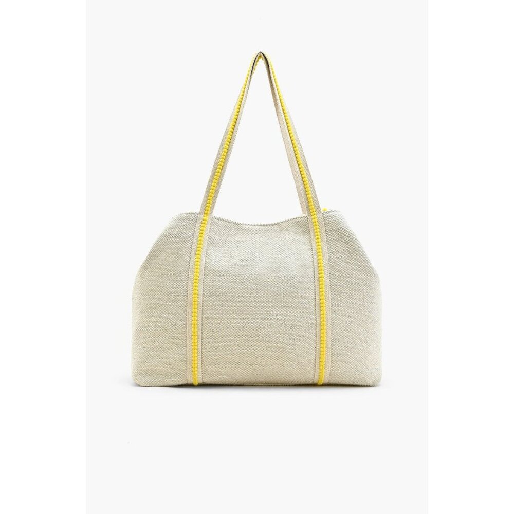 Nwt White Lemon Print Tote Bag With Structured De… - image 8